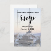 Catamaran dans le port de Lahaina Mariage RSVP (Devant / Derrière)