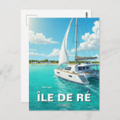 Catamaran Île de Ré Frankrijk Reizen Briefkaart (Voorkant / Achterkant)