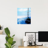 Catamaran in Beauful Dominica Waters Poster (Thuiskantoor)