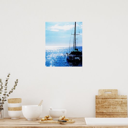 Catamaran in Beauful Dominica Waters Poster (Keuken)