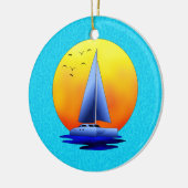 Catamaran Sailing Keramisch Ornament (Links)