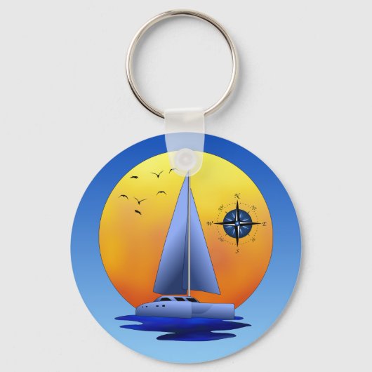 Catamaran Sailing Sleutelhanger (Voorkant)