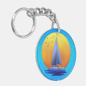 Catamaran Sailing Sleutelhanger (Voorkant Links)
