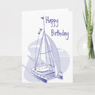 Catamaran verjaardag kaart