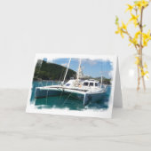 catamaran Wenskaart Kaart (Gele Bloem)