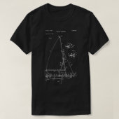 Catamaran Zeilboot Blauwdruk Oude Oceaan Zeilboot T-shirt (Design voorkant)