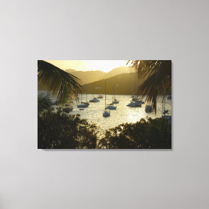 Catamarans en zeilboten canvas afdruk
