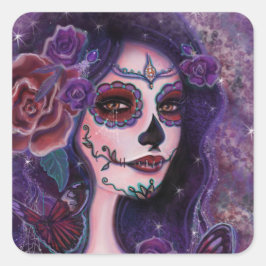 Catania day of the dead by Renee Lavoie   Vierkante Sticker
