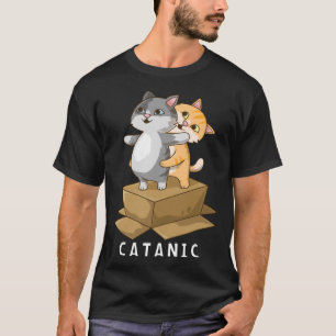 CATANIC Kat Kitten Parodie Cruiseschip Vakantie T-shirt