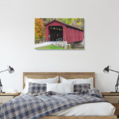 Cataract Covered Bridge over Mill Creek Canvas Afdruk (Insitu (Slaapkamer))