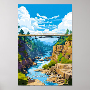 Cataract Gorge Australië vintage reizen Art Poster