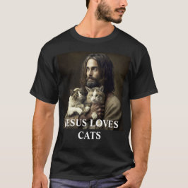 #CATARMY Officiële "Jesus Loves Cats" SnarkY T-shirt