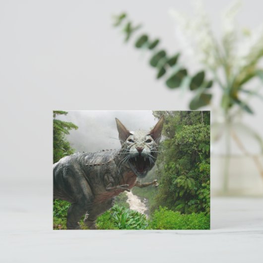 Catasaurus Rex Briefkaart (Staand voorkant)