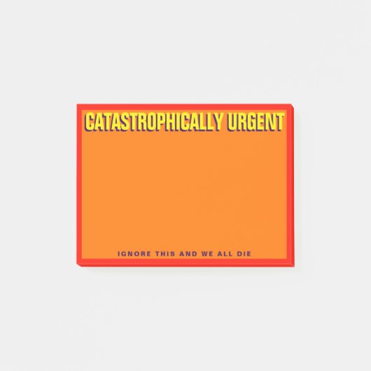 CATASTROFISCH DRINGEND (Oranje) Post-it® Notes (Voorkant)
