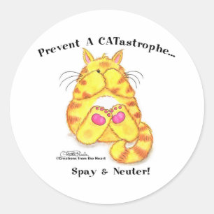 CATastrophe Ronde Sticker