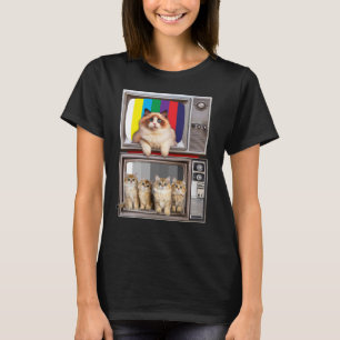 Catavision Oude School Katten en Televisie T-shirt