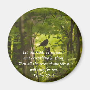 Catbird in Forest Green Magneet