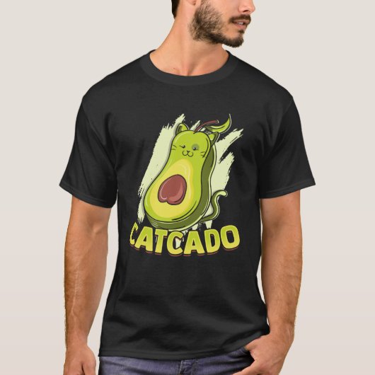 Catcado  Cat Catcado Avocado T-shirt (Voorkant)