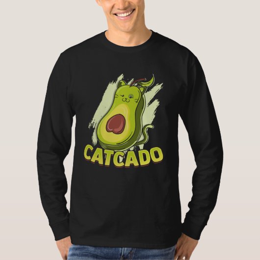 Catcado  Cat Catcado Avocado T-shirt (Voorkant)