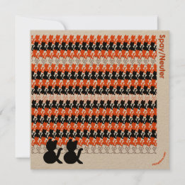 "Catcetera: Spay/Neuter" Sla de vogels op Feestdagenkaart