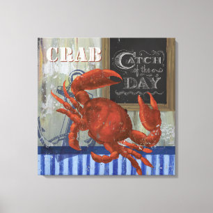 Catch de day Seafood crab Canvas Afdruk