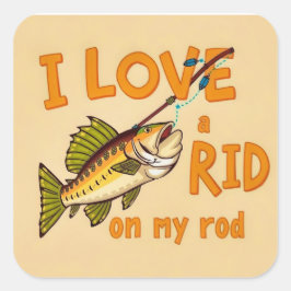 Catch of the Day: een humoristische kijk op Gevist Vierkante Sticker