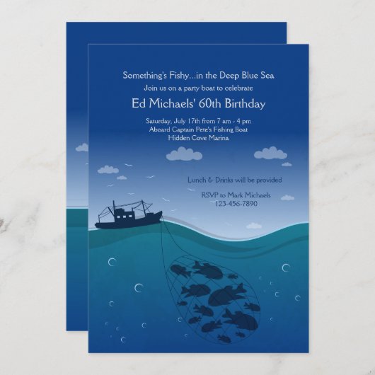 Catch Of The Day Invitation (Devant / Derrière)