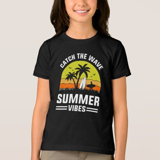 Catch The Wave Summer Vibes-64193 Tri-Blend Shirt (Voorkant)