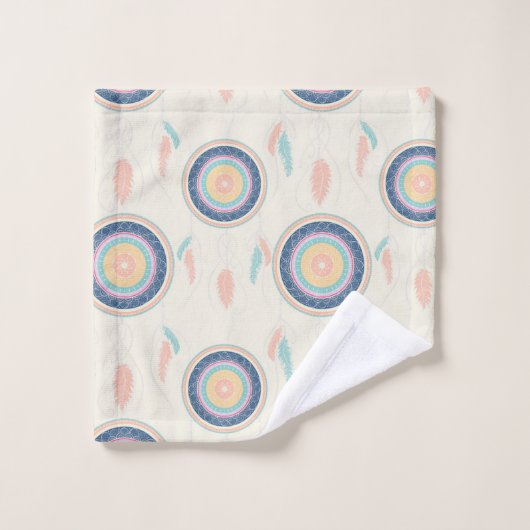 Catcher de rêve coloré Mandala (Gant de toilette)