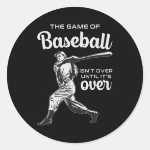 Catcher Honkbal Sport Pitcher Bat Grappig cadeau Ronde Sticker