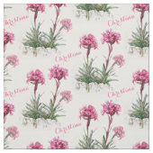 Catchfly alpine art botanique rose nommé tissu (Échantillon)
