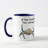 Catching Crabs, Drôle, Bleu Combo Coffee Mug (Gauche)