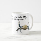 Catching Crabs, Funky White Coffee Mug (Devant droit)