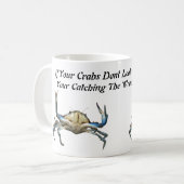 Catching Crabs, Funky White Coffee Mug (Devant gauche)