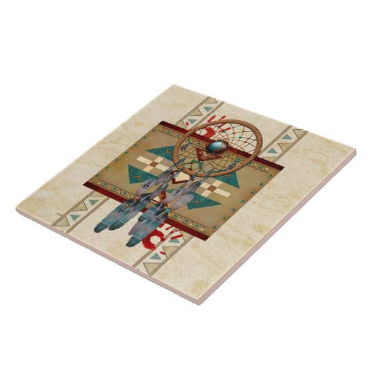 Catching Spirit Native American Tegeltje (Zijkant)