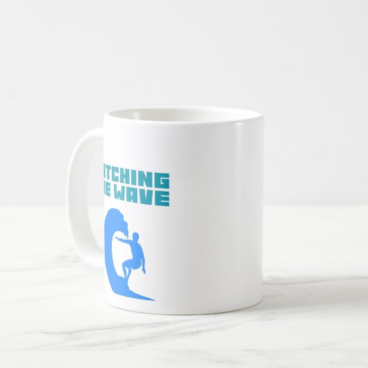 Catching the Wave - Surfing Coffee Mug (Devant gauche)