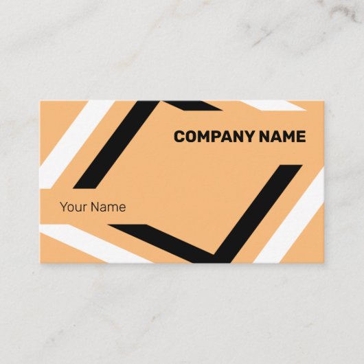 Catchy Black en White Geometric Visitekaartje (Voorkant)