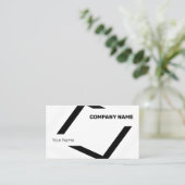 Catchy Black en White Geometric Visitekaartje (Staand voorkant)