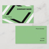 Catchy Black en White Geometric Visitekaartje (Voorkant / Achterkant)