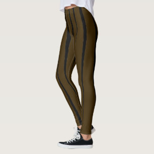 Catchy Black Fluent Flames Brown Leggings