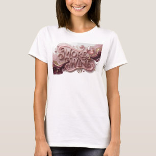 Catchy Rode MEER WIJN Slogan T-shirt