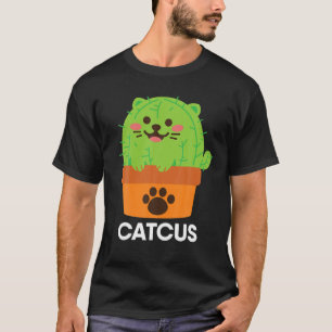 Catcus Cactus Cat Cute Funny Cat mam Halloween Cos T-shirt