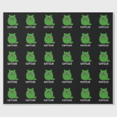 Catcus Funny Cat Cactus Pun Dark BG Cadeaupapier (Vlak)