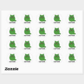 Catcus Funny Cat Cactus Pun Ronde Sticker (Vel)