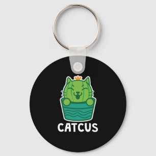 Catcus Funny Cat Lover Succulent Cactus Sleutelhanger