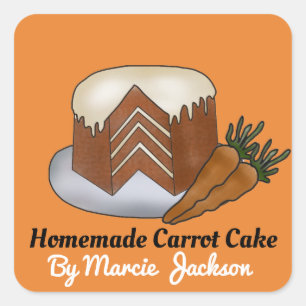 Câteau de carottes maison ajouter nom autocollant