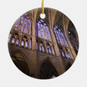Catedral de Leon, binnenglas met gekleurd glas Keramisch Ornament (Achterkant)