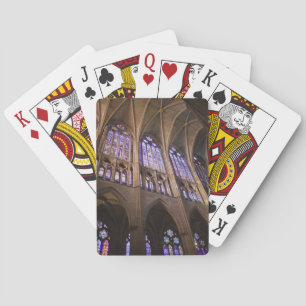 Catedral de Leon, binnenglas met gekleurd glas Pokerkaarten