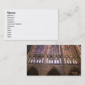 Catedral de Leon, binnenglas met gekleurd glas Visitekaartje (Voorkant / Achterkant)