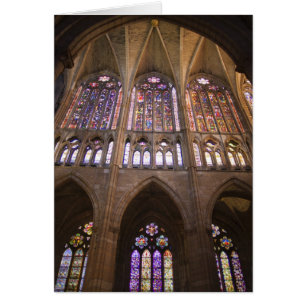 catedral de Leon, interior stained glass windows